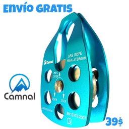Polea Grande 30kn Aluminio Rescate Polipasto Camnal