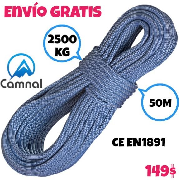 Cuerda estatica 50m 10.5mm 25kN