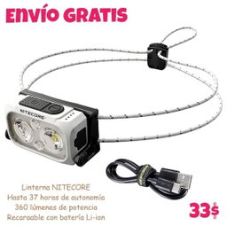 Linterna Nitecore Nu21 Led 360 Lm Resistente Agua