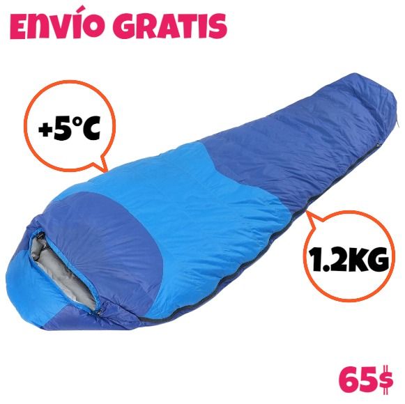 Sleeping +5°C 1.2kg poliéster media montaña