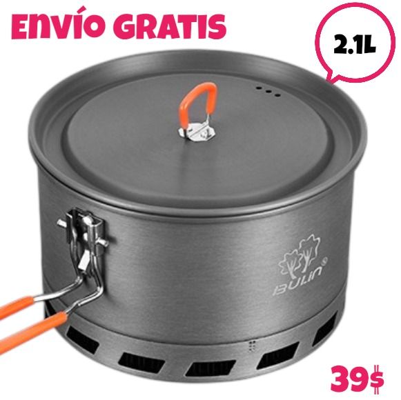 Olla Camping 2.1L alto rendimiento