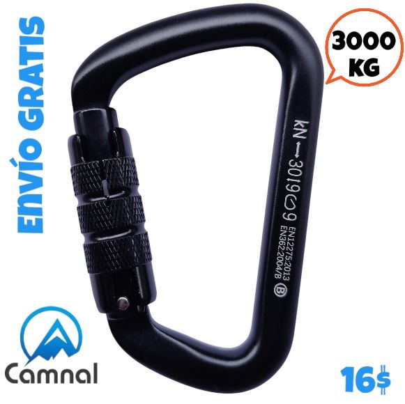Mosquetón híbrido 30kN aluminio automático Camnal