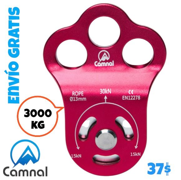 Polea con placa de anclaje 3H