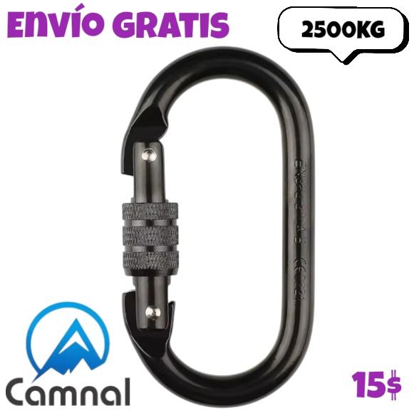 Mosquetón O 25kN Acero rosca Camnal_0