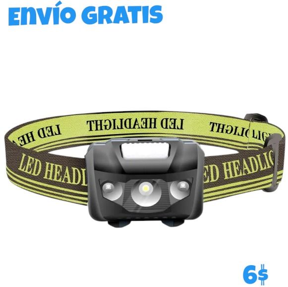 Linterna De Cabeza Frontal  Tipo Led Resistente Al Agua_0