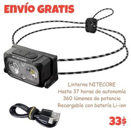 Linterna Nitecore Nu21 Led 360 Lm Resistente Agua