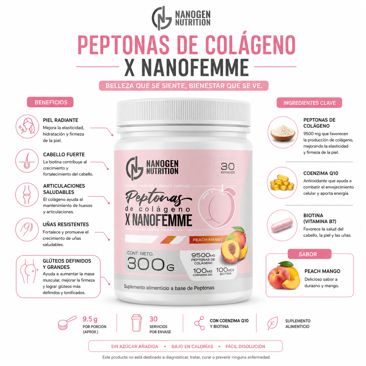 Peptidos de colageno 🍑 NANOGEN _3