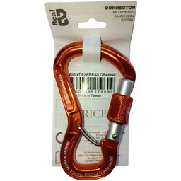 Mosquetón Antigiro 25kN aluminio rosca Beal