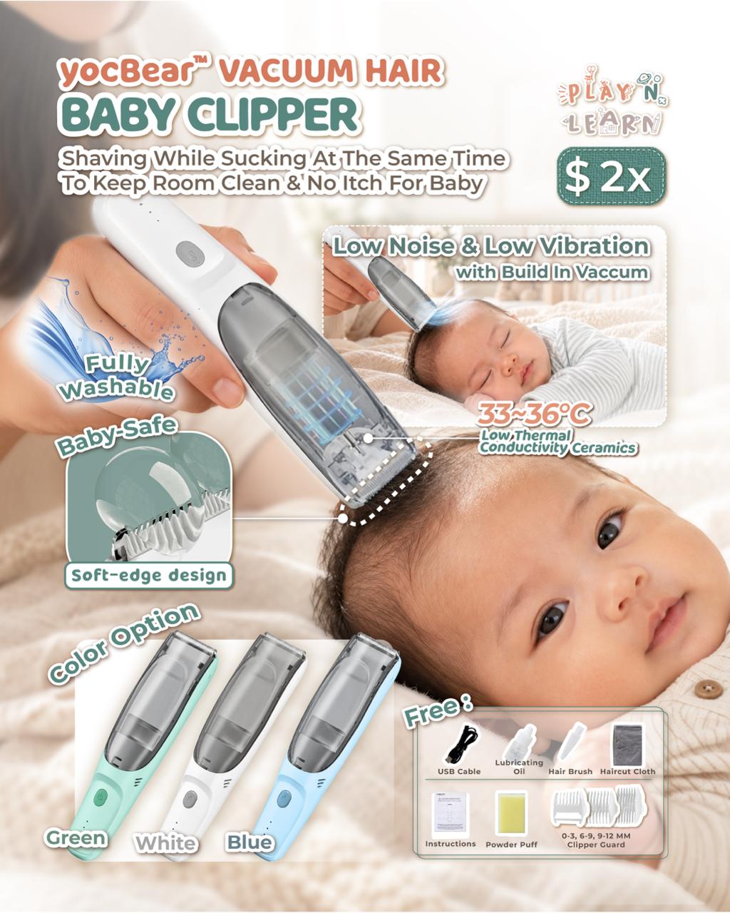 Yocbear BABY KIDS Vacuum Hair Clipper