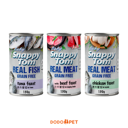 Baby Snappy Tom Real Fish & Real Meat Wet Cat Food Can - 150g