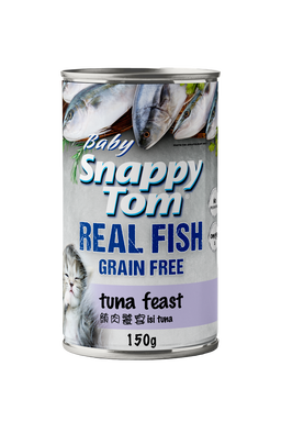 Baby Snappy Tom Real Fish & Real Meat Wet Cat Food Can - 150g