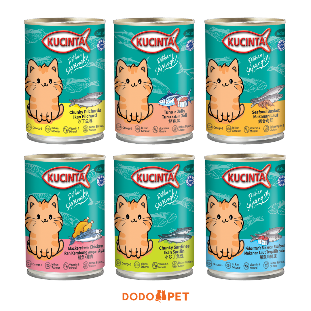 Kucinta Chunky Wet Cat Food Can (Adult) - 400g