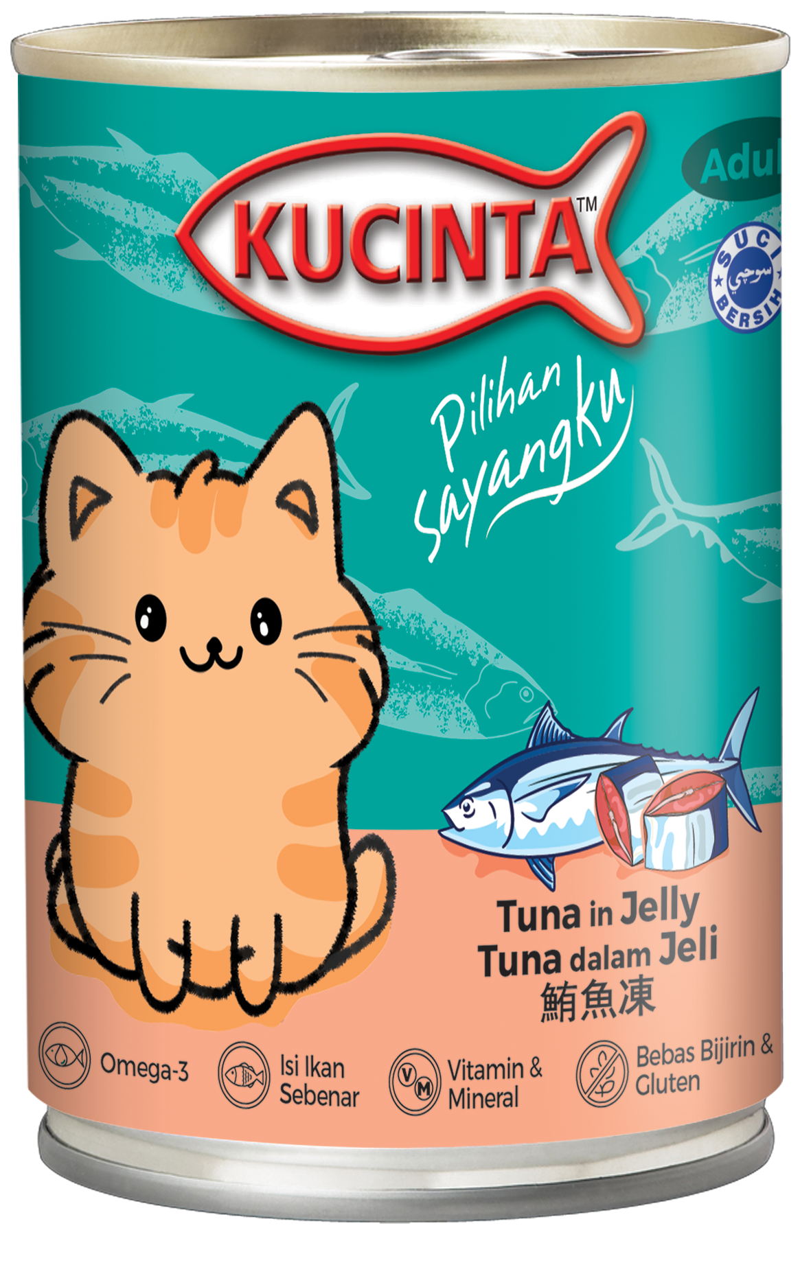 Kucinta Chunky Wet Cat Food Can (Adult) - 400g_2