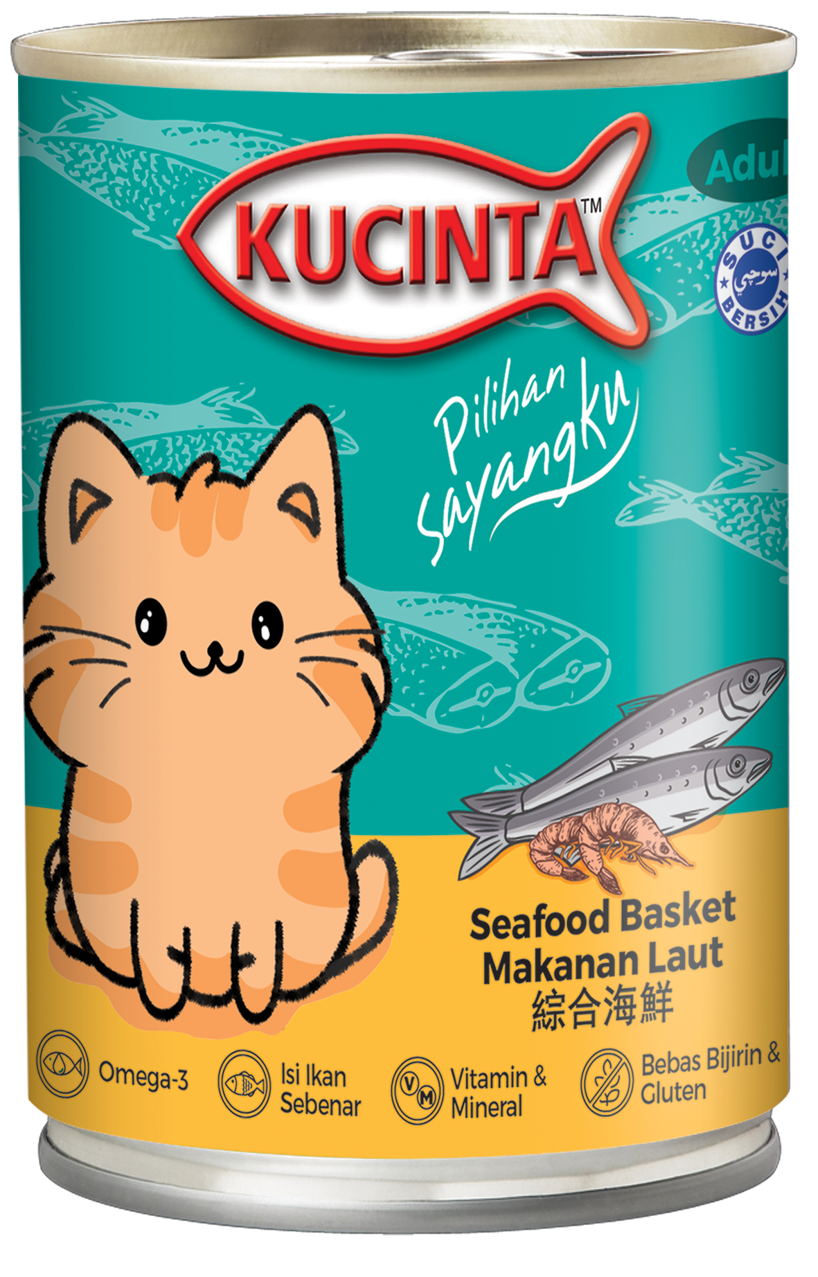 Kucinta Chunky Wet Cat Food Can (Adult) - 400g_3