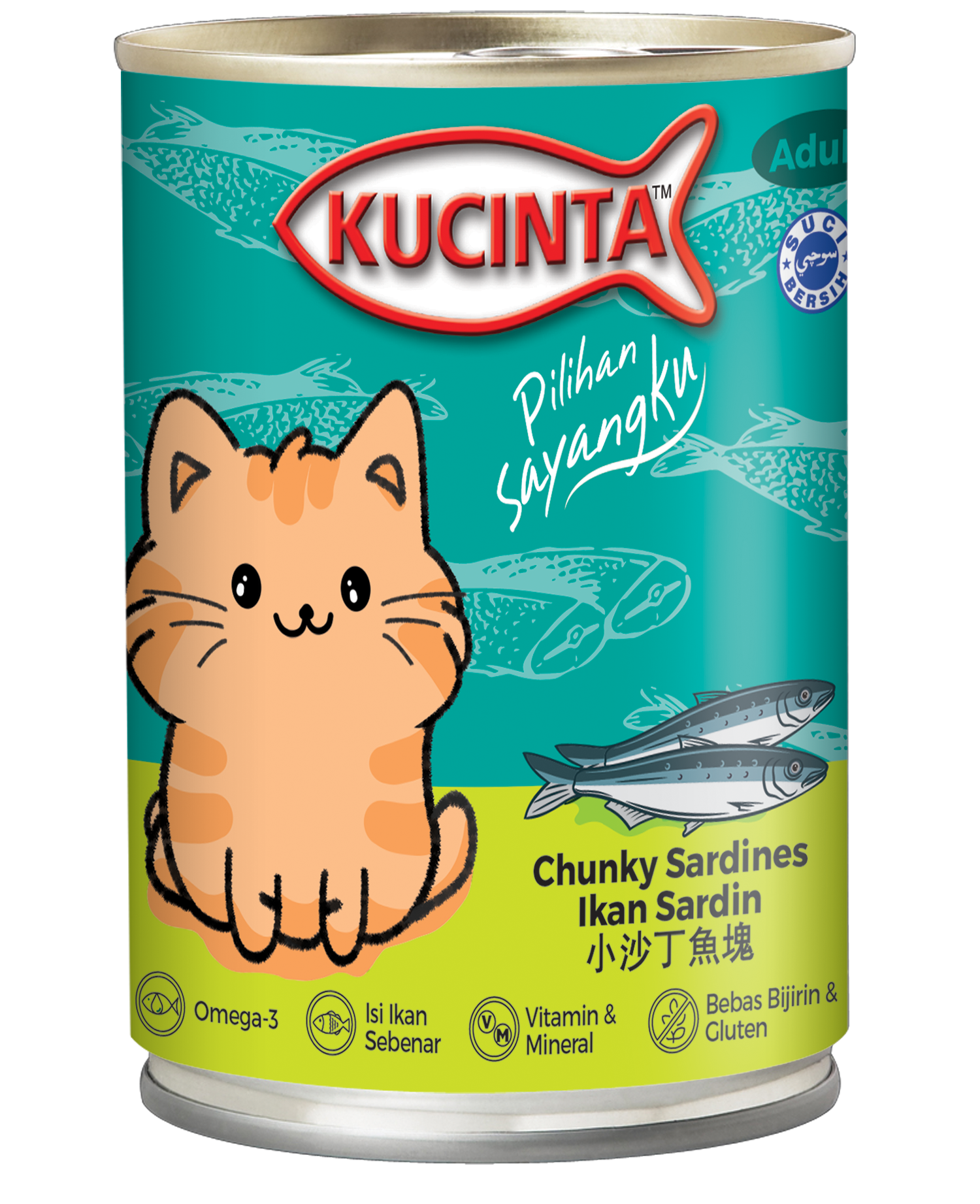 Kucinta Chunky Wet Cat Food Can (Adult) - 400g_5