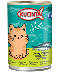 Kucinta Chunky Wet Cat Food Can (Adult) - 400g