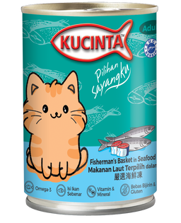 Kucinta Chunky Wet Cat Food Can (Adult) - 400g