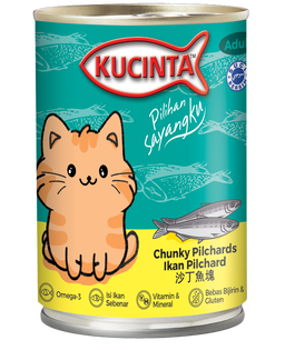 Kucinta Chunky Wet Cat Food Can (Adult) - 400g