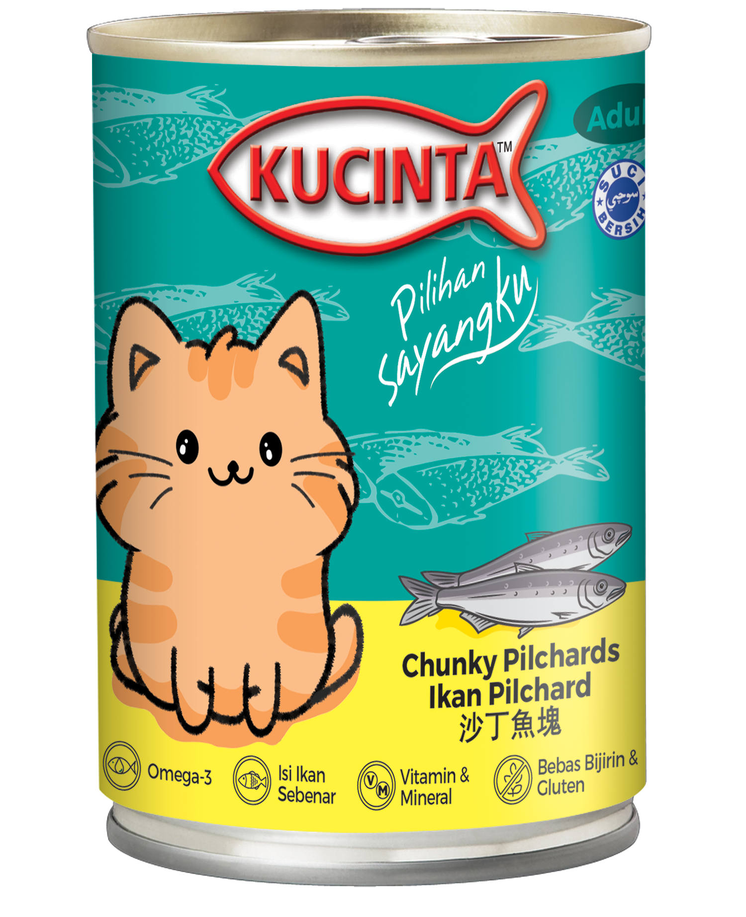 Kucinta Chunky Wet Cat Food Can (Adult) - 400g_1