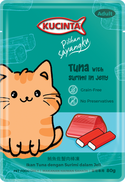 Kucinta Wet Cat Food Pouch (Adult) - 80g