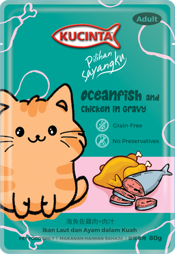 Kucinta Wet Cat Food Pouch (Adult) - 80g