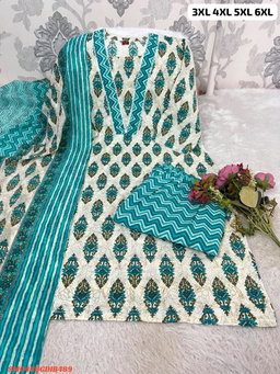 PURE COTTON KURTI PANT WITH DUPPATA SM3