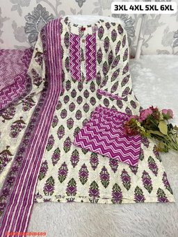 PURE COTTON KURTI PANT WITH DUPPATA SM3