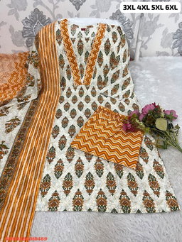 PURE COTTON KURTI PANT WITH DUPPATA SM3