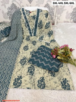 PURE COTTON KURTI PANT WITH DUPPATA SM3