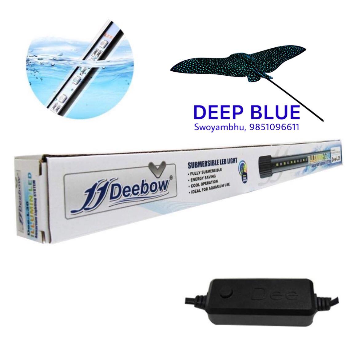 Deebow T4 Blue submersed electronic LED lamp - GMO Light_0