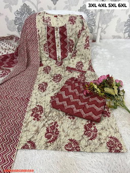 PURE COTTON KURTI PANT WITH DUPPATA SM3  