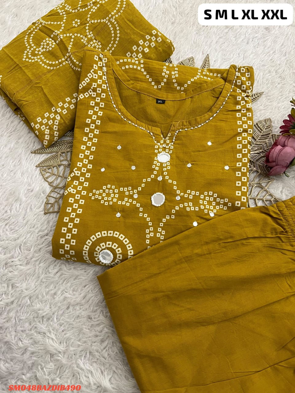 New straight kurta set with new style SM3