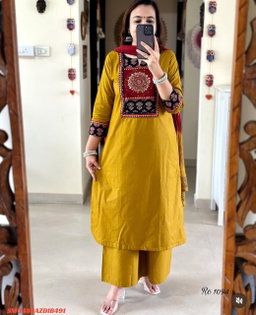 Women's printed cotton  kurta & pant or dupatta set SM3 