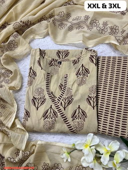 Women's printed cotton  kurta & pant or dupatta set SM3 