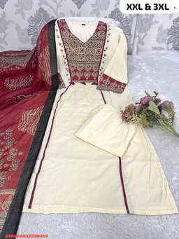 Women's printed cotton  kurta & pant or dupatta set SM3 