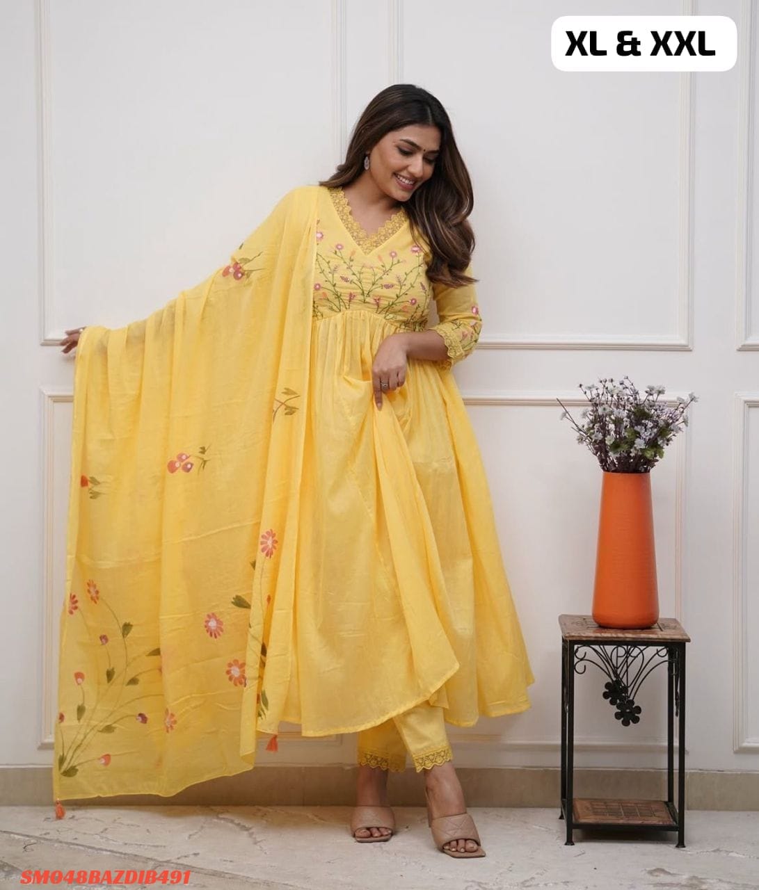Women's printed cotton  kurta & pant or dupatta set SM3 _16