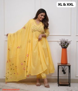 Women's printed cotton  kurta & pant or dupatta set SM3 