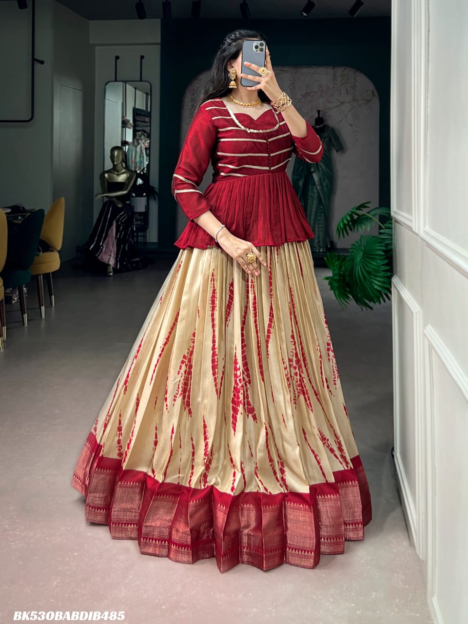 Dola Silk Shibori Print Lehenga SM3_2