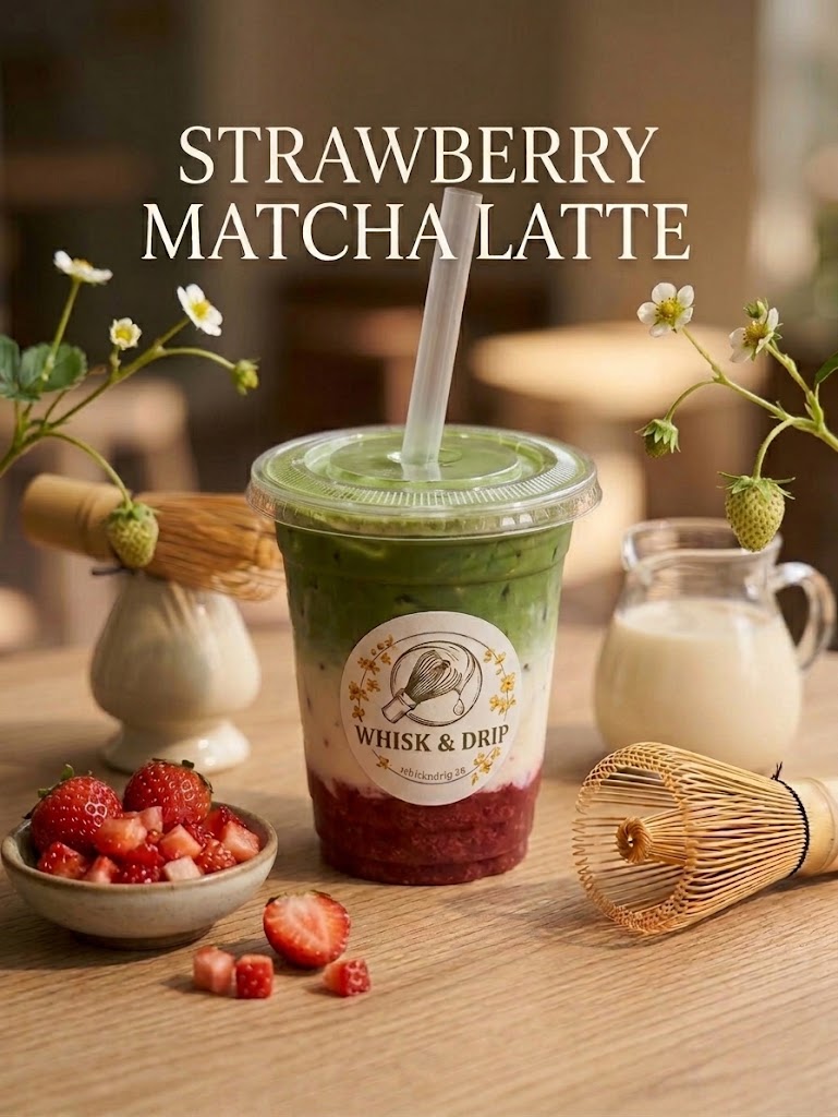 Strawberry Matcha Latte