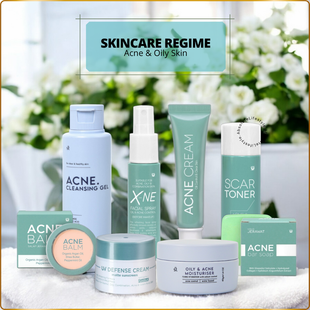 ST Complete Acne & Oily Skin Facial Care Set - Acne Treatment, Pore Refining, Scar Care & Matte Sunscreen_0