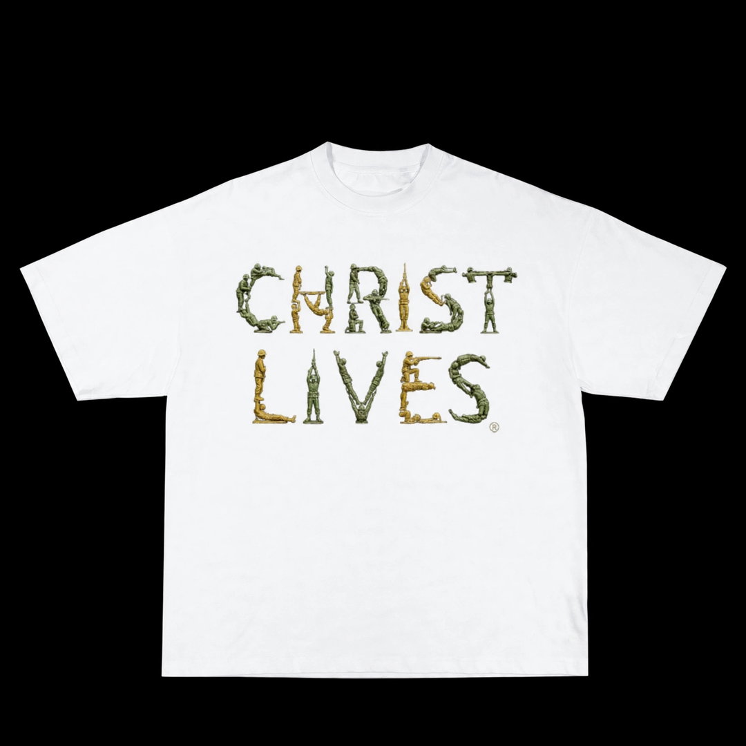 CHRIST LIVES MILITARY SOLDIERS WHITE