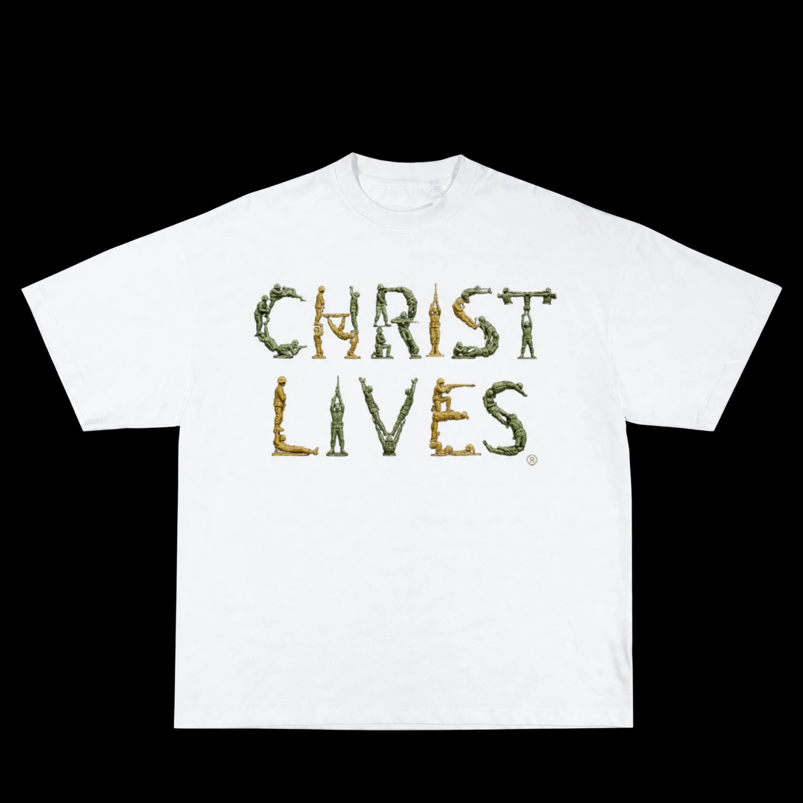CHRIST LIVES MILITARY SOLDIERS WHITE