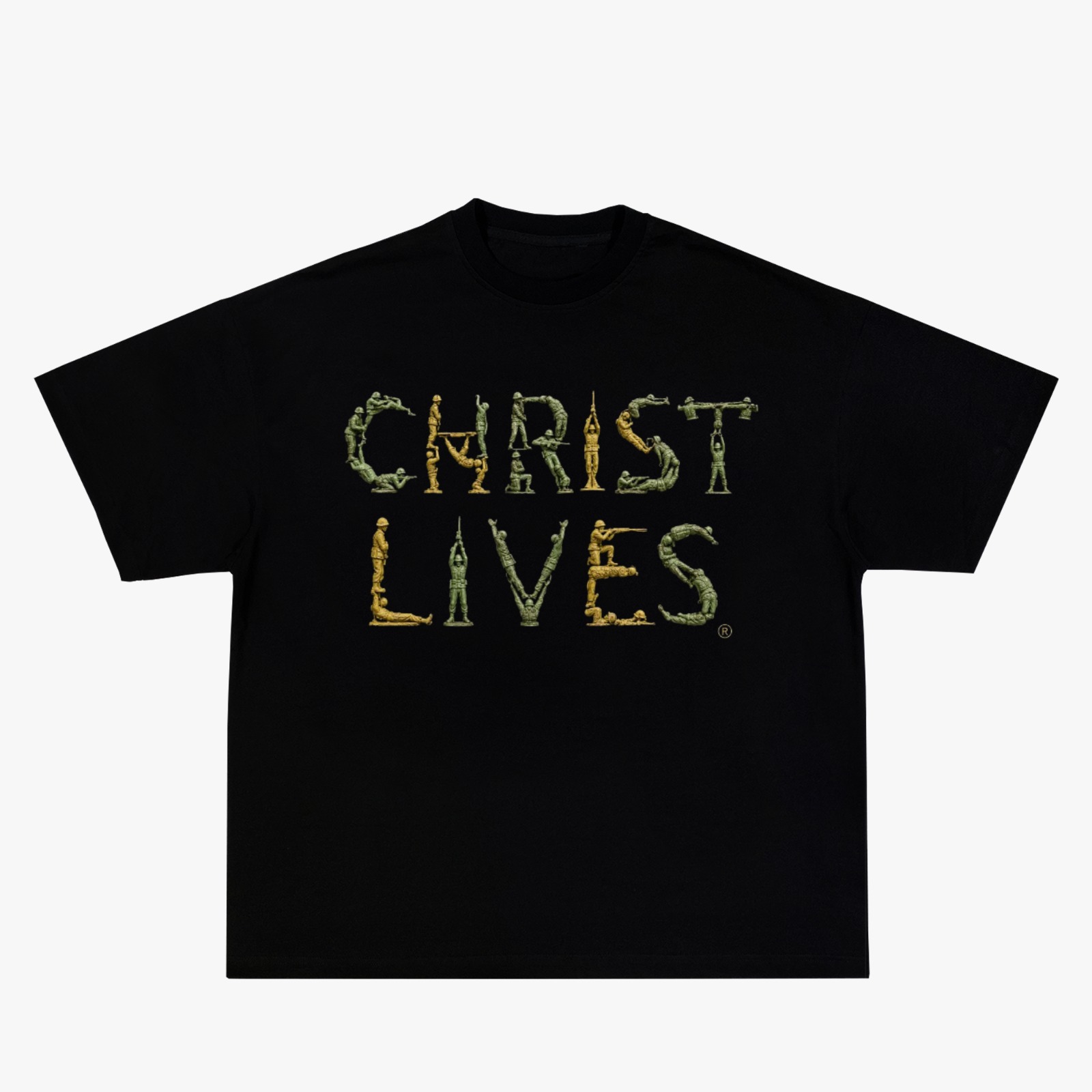 CHRIST LIVES MILITARY SOLDIERS BLACK