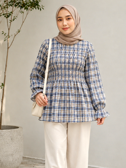 Gingham Premium Cotton Smokey Top