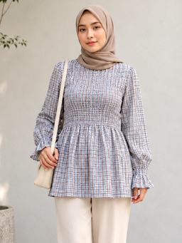 Gingham Premium Cotton Smokey Top