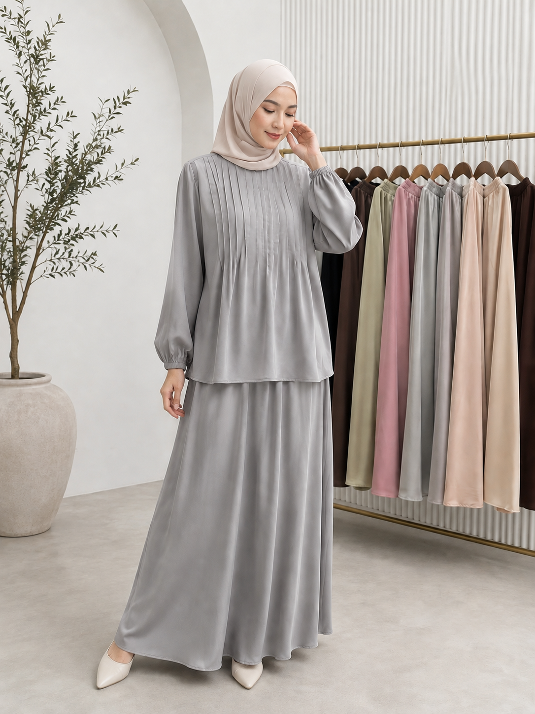 Lisa Pleated Skirt Set_1