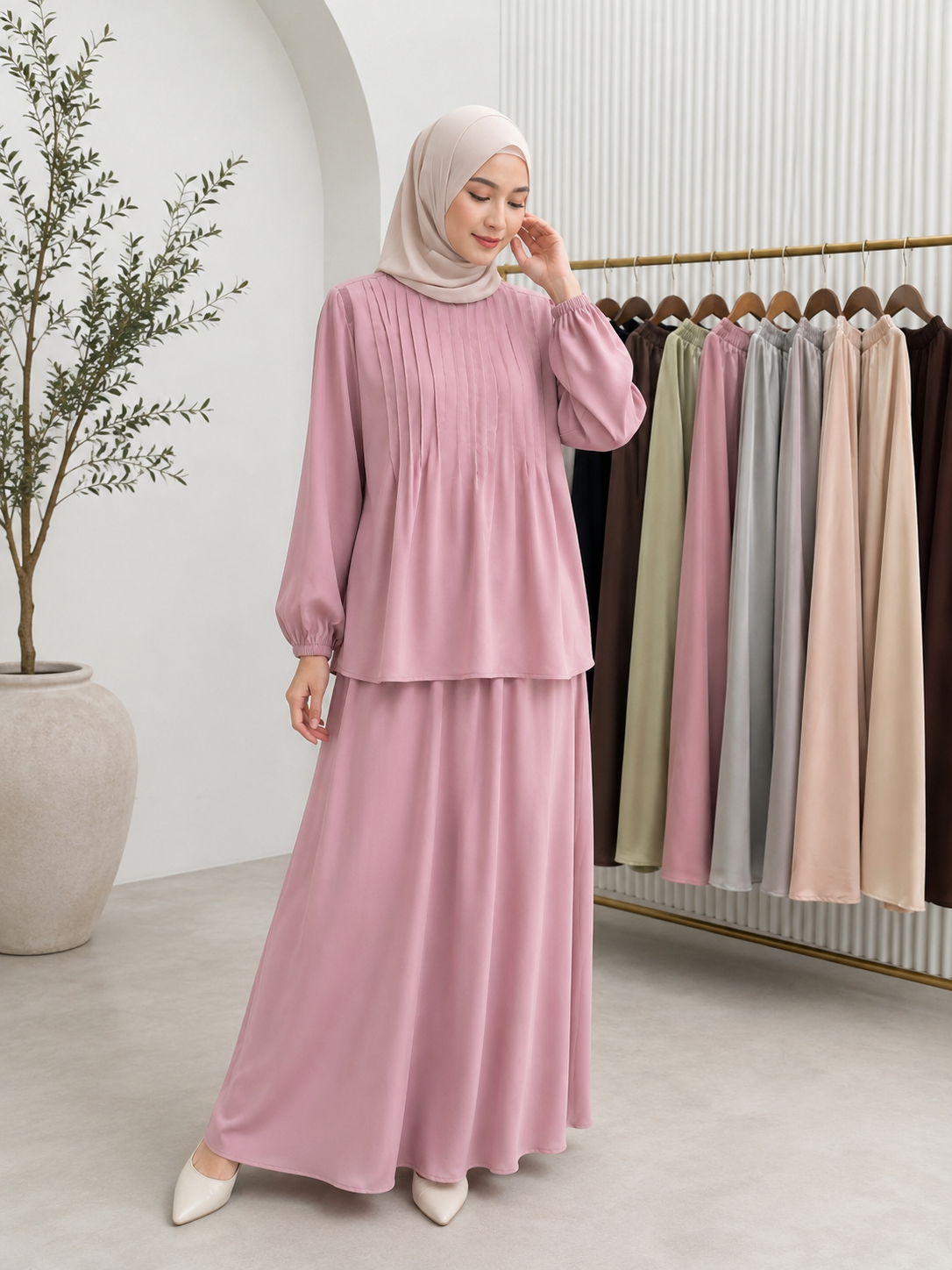 Lisa Pleated Skirt Set_4