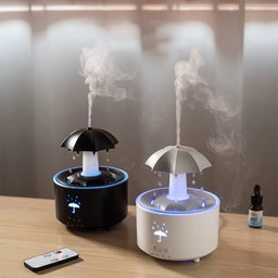 Diffuseur de parfum en forme de parapluie rotatif avec télécommande