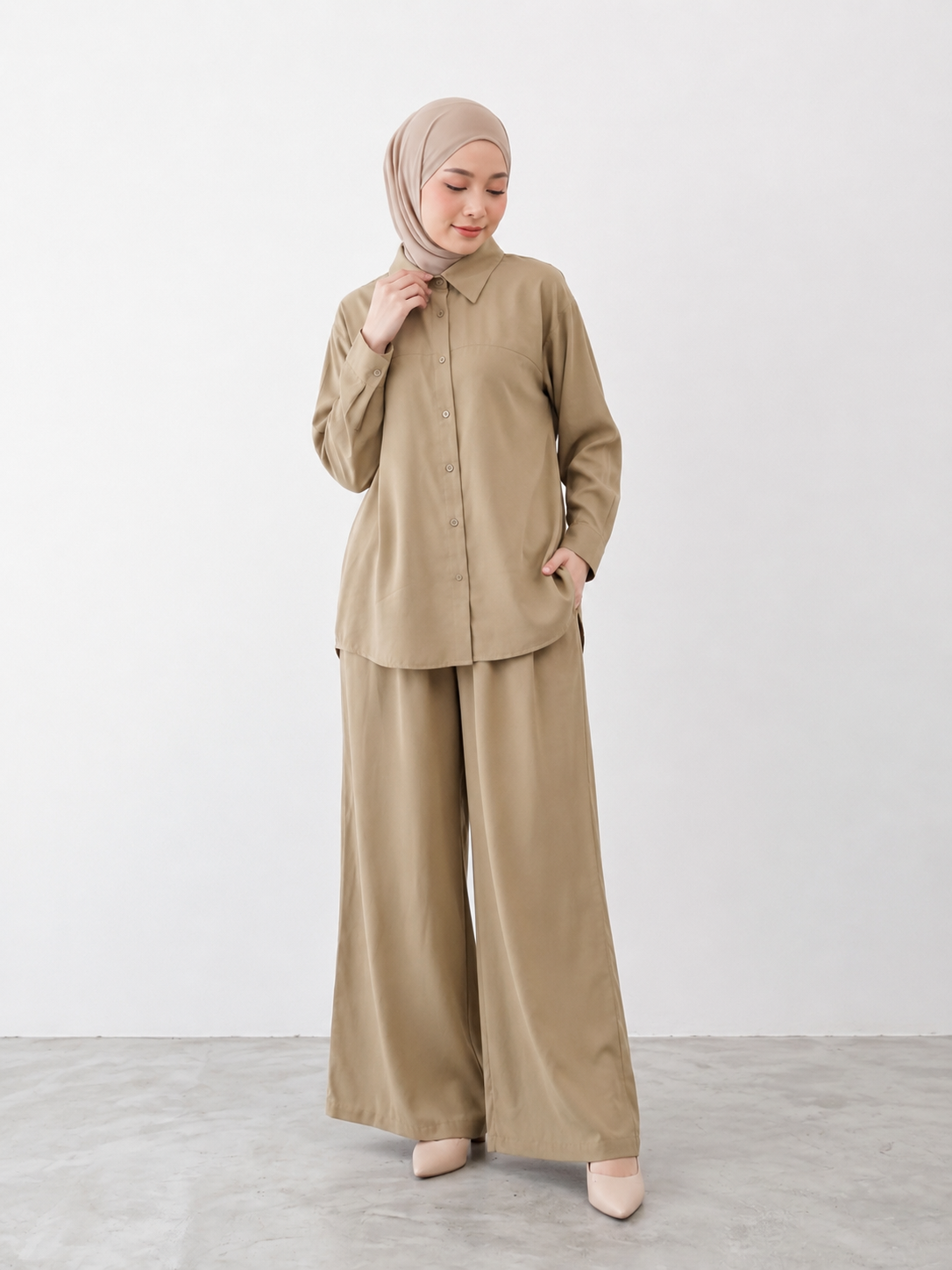 Cotton Crepe Pant Set Punn_5
