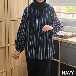 Pleats Stripe Top
